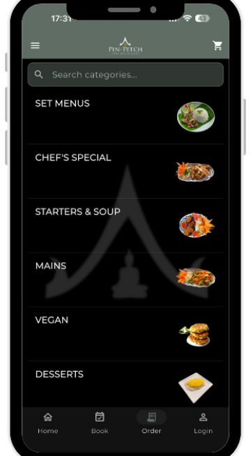 Pin-Petch Thai Restaurant Newport Pagnell Apps