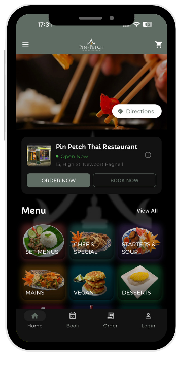 Pin-Petch Thai Restaurant Newport Pagnell Apps
