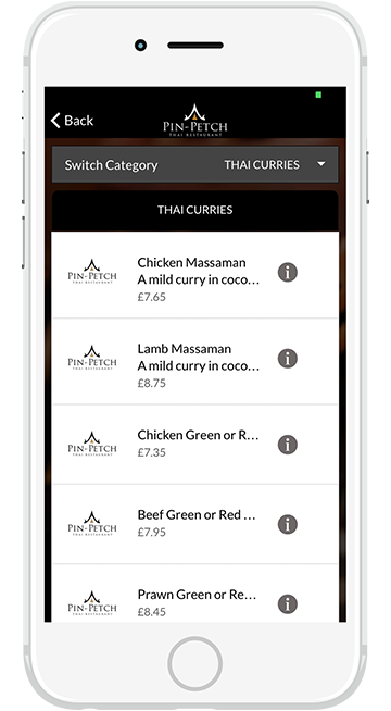 Pin-Petch Thai Restaurant Newport Pagnell Apps