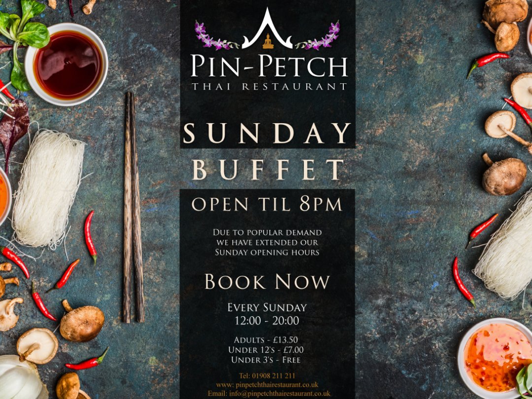 Sunday Buffet Extended Opening Hours Sunday Buffet Extended Opening Hours