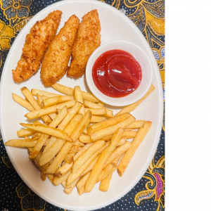 Goujons of Chicken with Chips